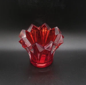 Candelabro votivo vintage Mikasa Skyline de vidrio rojo República Checa - Nuevo con etiquetas - Imagen 1 de 8