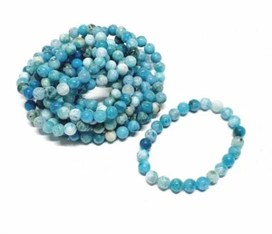 QUARZIT BLAU KUGELARMBAND CA. 8 MM / CA. 19 CM - Bild 1 von 1