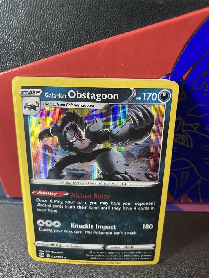 Pokemon TCG Champions Path Holo Galarian Obstagoon 37/73 - Image 1 of 1