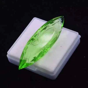 65.00 Ct Natural Marquise Curving Cut Green Moldavite Loose Gemstone 56x15x11 mm - Picture 1 of 5