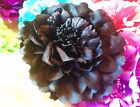 USA SELLER Hair Fashion Fabric Flower Clip Brooch Rose Peony Lady Black shoes