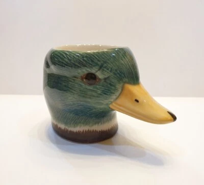 Jarrón de cerámica maceta cabeza de pato estatuilla planta suculento huevo taza flores decoración hogar Foto 1 de 4