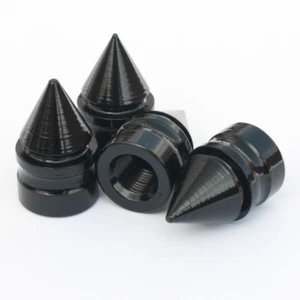 Universal Black Spike with Rubber Ring Rim Air Seal Dust Vehicle Tire Valve Cap - Picture 1 of 4