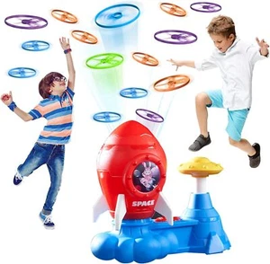 Outdoor Toys for Kids Ages 3-8: Flying Disc Rocket Launcher Toy Butterfly - Picture 1 of 5