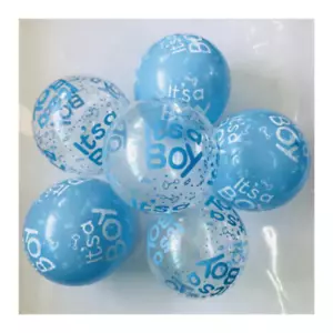 "Paquete de 12 globos de fiesta It's A Boy, tema de baby shower NUEVO 12" - Imagen 1 de 1