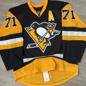 Team Issue EVGENI MALKIN Pittsburgh Penguins Jersey 54 Reebok Alternate Pro Game - Picture 1 of 8