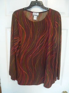Women's 1X Blouse Top, Long Sleeve "The Look" by Randolph Duke - Picture 1 of 5