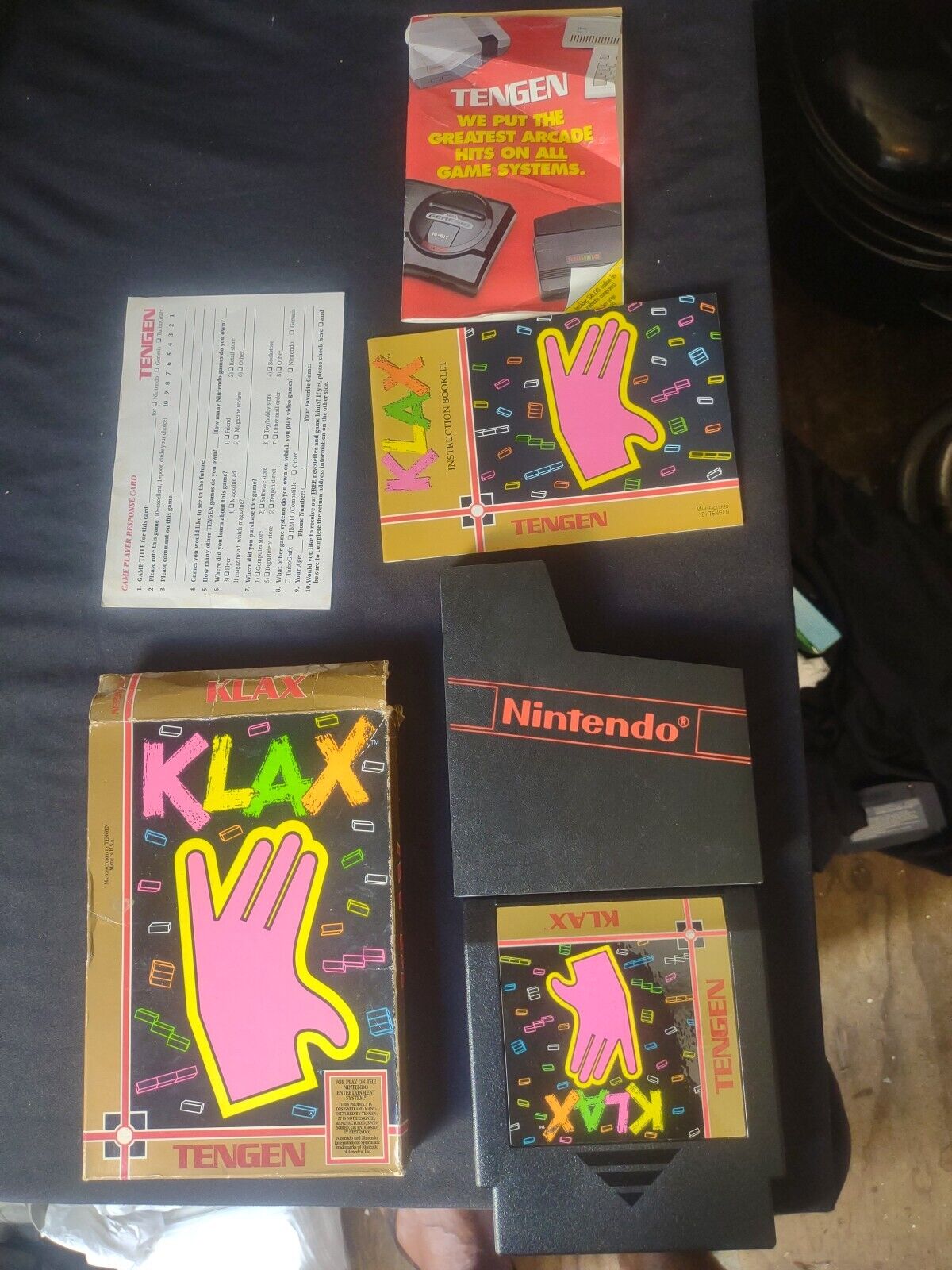 Klax For NES With Instruction Manual An All