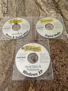 2002 Microsoft Office Windows XP Operating System Professor Teaches 3 CD-Rom - Picture 1 of 2