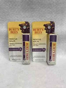10- Burt's Bees 100% Natural Origin Rescue Lip Balm Elderberry, 0.15 oz - Picture 1 of 3
