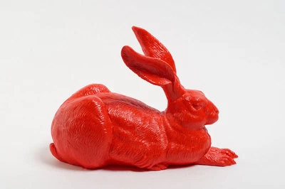 Ottmar Hörl, Dürer Hase, rot, neu, Geschenk, Deko, Kunst, Skulptur Weihnachten - Bild 1 von 2
