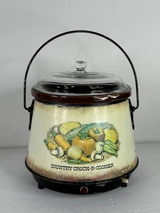 VINTAGE RARE Farberware Brown Swedish Style Crockpot w/ Handle #266 Slow Cooker - Picture 1 of 9