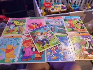 LOT of 9 Vintage 50s 60s Frame Tray Puzzles SIFO  Whitman - Picture 1 of 10