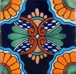 Mexican Tile Folk Art Handmade Talavera Backsplash Handpainted Mosaic # C190 - Picture 1 of 2