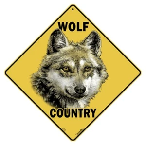 Wolf Country Schild NEU 12X12 Metall Wolf grau - Bild 1 von 1