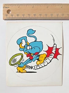 VINTAGE PAIR OF BLUE COW DRINK FLAVOURED MILK PROMO STICKERS TENNIS SURFING EXC! - Picture 1 of 4