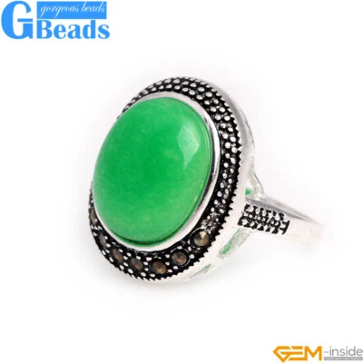 Anillo de plata tibetano 17x21 mm dije marcasita cuentas ovaladas joyería envío gratuito Foto 1 de 4