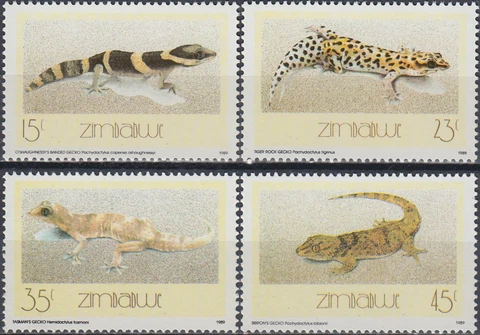 Zimbabwe Lizards 1989 MNH-7,50 Euro Cover