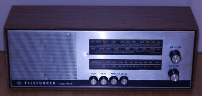 Telefunken Caprice 101 MW AM UKW FM Superhet Radio Netzbetrieb Nussbaum 1968 -71 - Bild 1 von 3