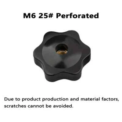 Thread Clamping Knob Black Handles Through Nut Thumb Screw on Knob M6, M8 4 Pcs - Image 1 of 4