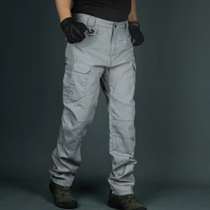 Men's Work Cargo Pants Tactical Combat Pants Outdoor Hiking Waterproof Trousers - Picture 1 of 26