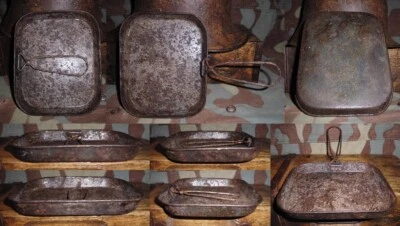 Piattino rettangolare smaltato per gavetta austriaca - ww1 - Immagine 1 di 3