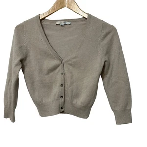 Boden Womens Cashmere Blend Sweater Size 4 Metallic Button Down Cardigan - Picture 1 of 4