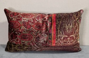 Mulberry Home Lomond Velvet Red/Plum Cushion Cover 30x50 cm - Picture 1 of 3