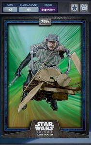 Topps Star Wars Card Trader-DIGITAL-illustrated-2019-Blue- Luke Skywalker - Picture 1 of 2