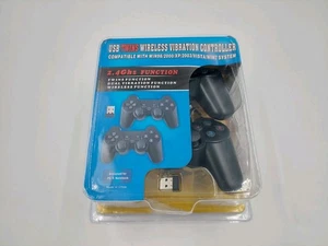 USB Twins Wireless Vibration Controllers - Black Sealed (250192) - Picture 1 of 8