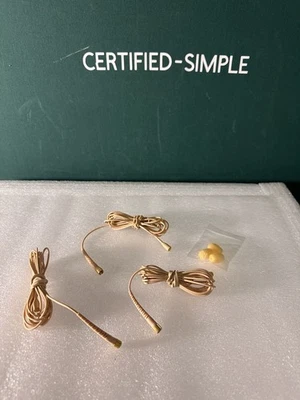 3x Unbranded Beige Mini Lavalier Microphones – Omni Style Lapel Mics Bundle - Image 1 of 4