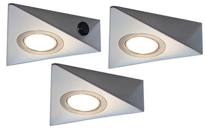 LED Unterbauleuchte Küche 3x3 W Küchenleuchte warmweiß Leuchtenset Rokky *548828 - Bild 1 von 4