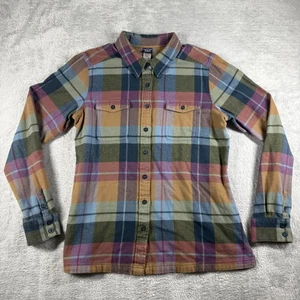Patagonia Shirt Womens 14 Plaid Organic Cotton Fjord Flannel Midweight Top - Picture 1 of 13