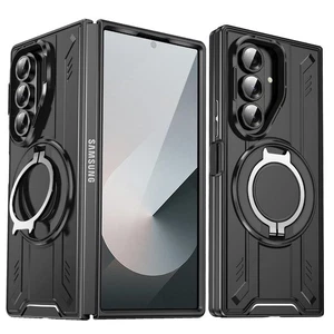 For Samsung Galaxy Z Fold 7 PC+TPU Shockproof Rugged Case with Ring Kickstand - Picture 1 of 50