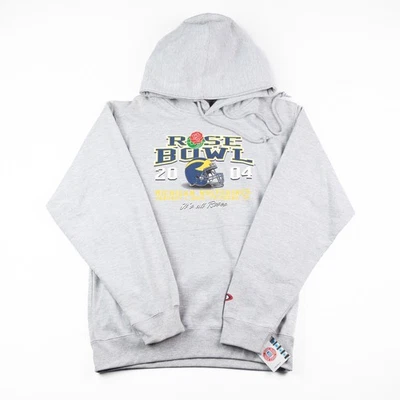 Sudadera con capucha vintage 2004 Michigan Wolverines Rose Bowl jugador profesional gris para hombre M Foto 1 de 4