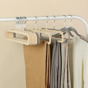 Square Flocked Trouser Rack New Thickeneded And Durable Flocked Trouser Hanger - Picture 1 of 15