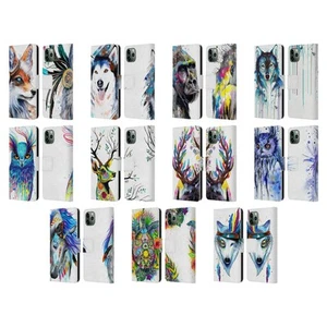 OFFICIAL PIXIE COLD ANIMALS LEATHER BOOK WALLET CASE FOR APPLE iPHONE PHONES - Picture 1 of 16