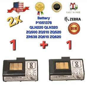 2x OEM ZEBRA Battery P1051378 QLN220 QLN320 ZQ500 ZQ510 ZQ520 ZR638 ZQ610 ZQ620 - Afbeelding 1 van 10