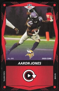 2025 UNO Elite Core Edition - Red Aaron Jones Card #095 - Minnesota Vikings - Picture 1 of 2