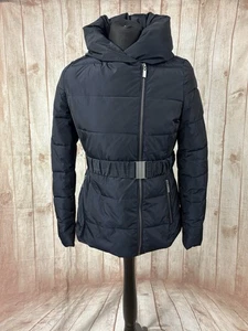 Cappotto Hobbs donna 12 puffer imbottito giacca doppiopetto blu cintura caldo inverno - Foto 1 di 24