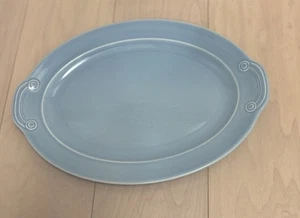 T.S.& T. Luray Pastels Blue Oval Serving Platter 12" x 8 1/2" Taylor, Smith USA - Picture 1 of 12