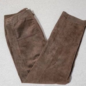 Bagatelle Leather Pants Women's Size 14 Brown Suede Vintage - Picture 1 of 11