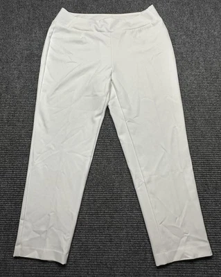 Investments Pants Womens 10R White Pull On Stretch Ankle Cropped Dressy Office - Image 1 of 4