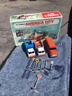 Vintage 1972 Hubley America City Pressed Steel Incomplete Set W/Box *RARE*