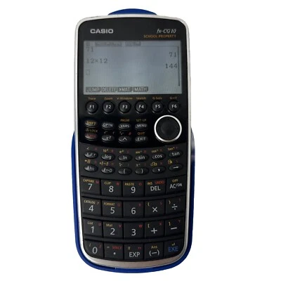 CASIO FX-CG10 Color Graphical Calculator BLUE cover FX CG10 School Property EUC - Image 1 of 4