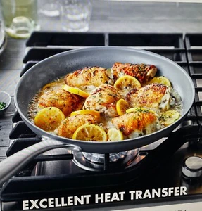 8-Inch Ceramic Hard Anodized Nonstick Frying Pan Skillet, Gray - Picture 1 of 11