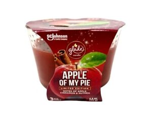 Glade Apple of My Pie 3-Wick Scented Oil Infused Limited Edition Candle Lot of 3