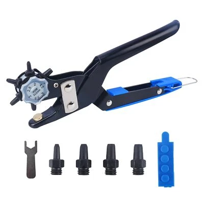 Pince Perforatrice Cuir Pince à Perforer Le Cuir avec 6 Tailles de Poinçon 2-... - Photo 1/4