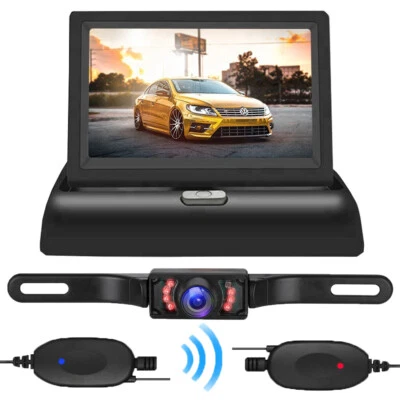 4.3 "Wireless Car Backup Camera Rear View Parking System Night Vision Monitor - Image 1 of 4