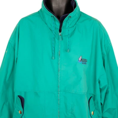 Vintage Waterfall Resort Alaska Sailing Jacket Mens Size 2XL Green 90s Fishing - Image 1 of 4